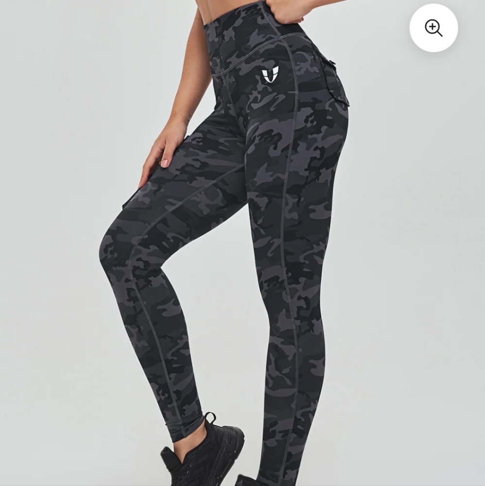 Firm Abs cargo fitness leggings gray camo leggings